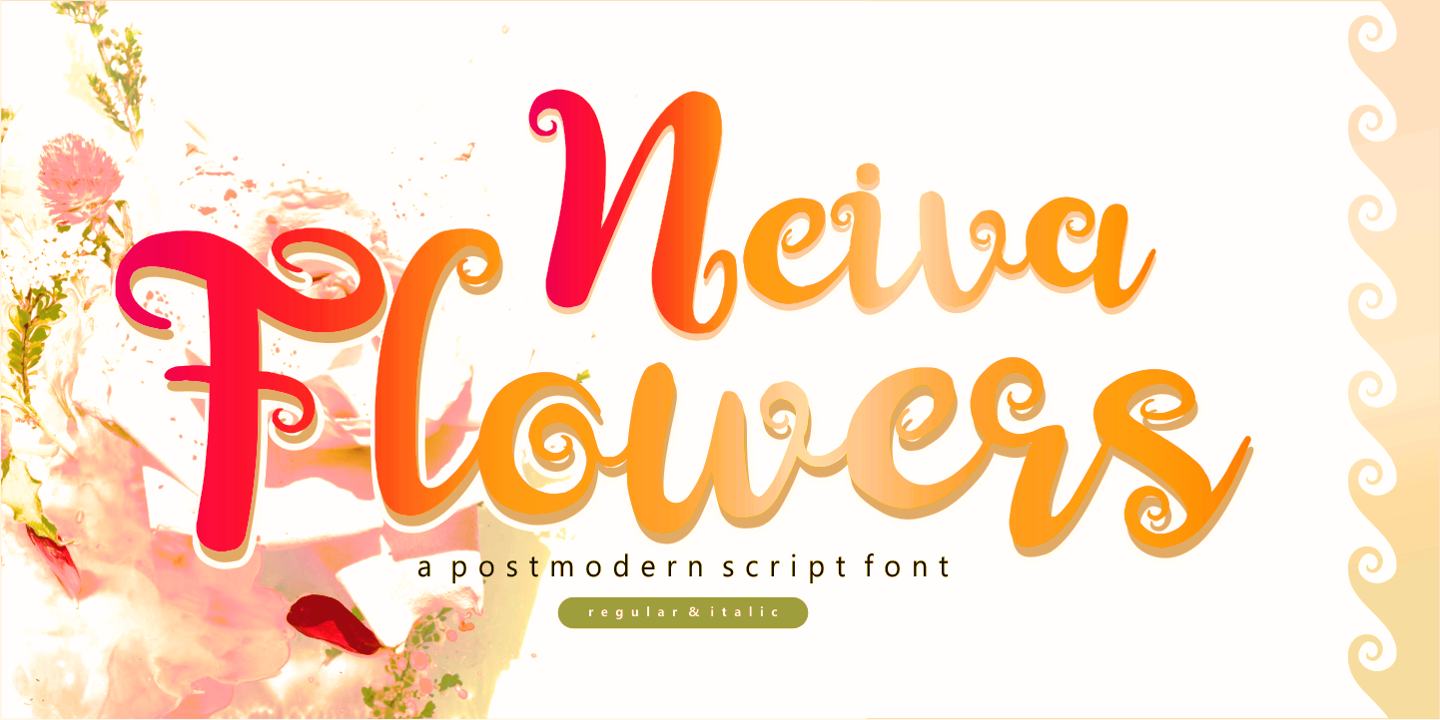 Neiva Flowers Font preview